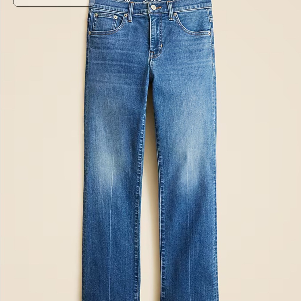 J. Crew Mid-Rise Flare Crop Jeans in Light Blue